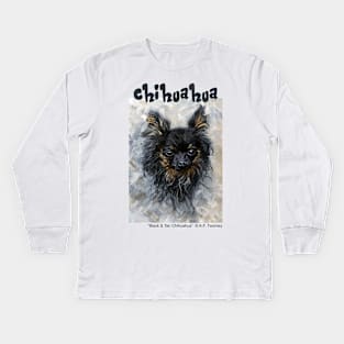 Black & Tan Chihuahua Kids Long Sleeve T-Shirt